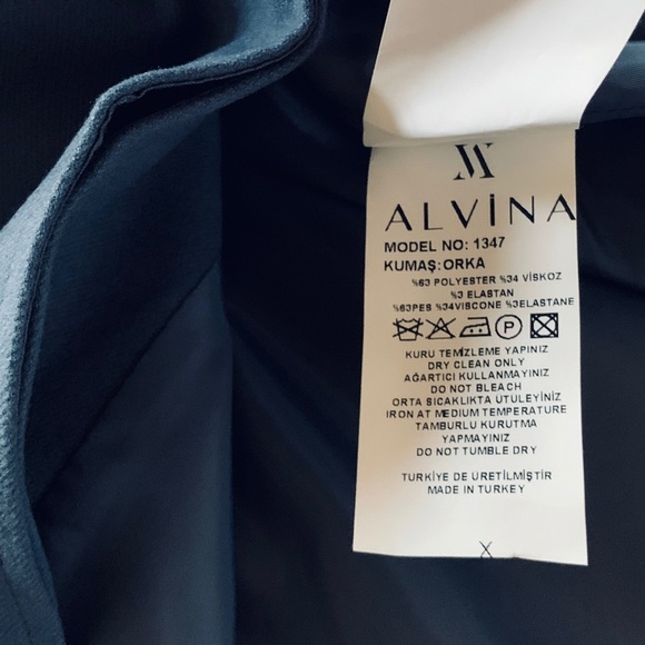 NWOT Alvina woman topcoat abaya dress sz 44 blue - Picture 7 of 8